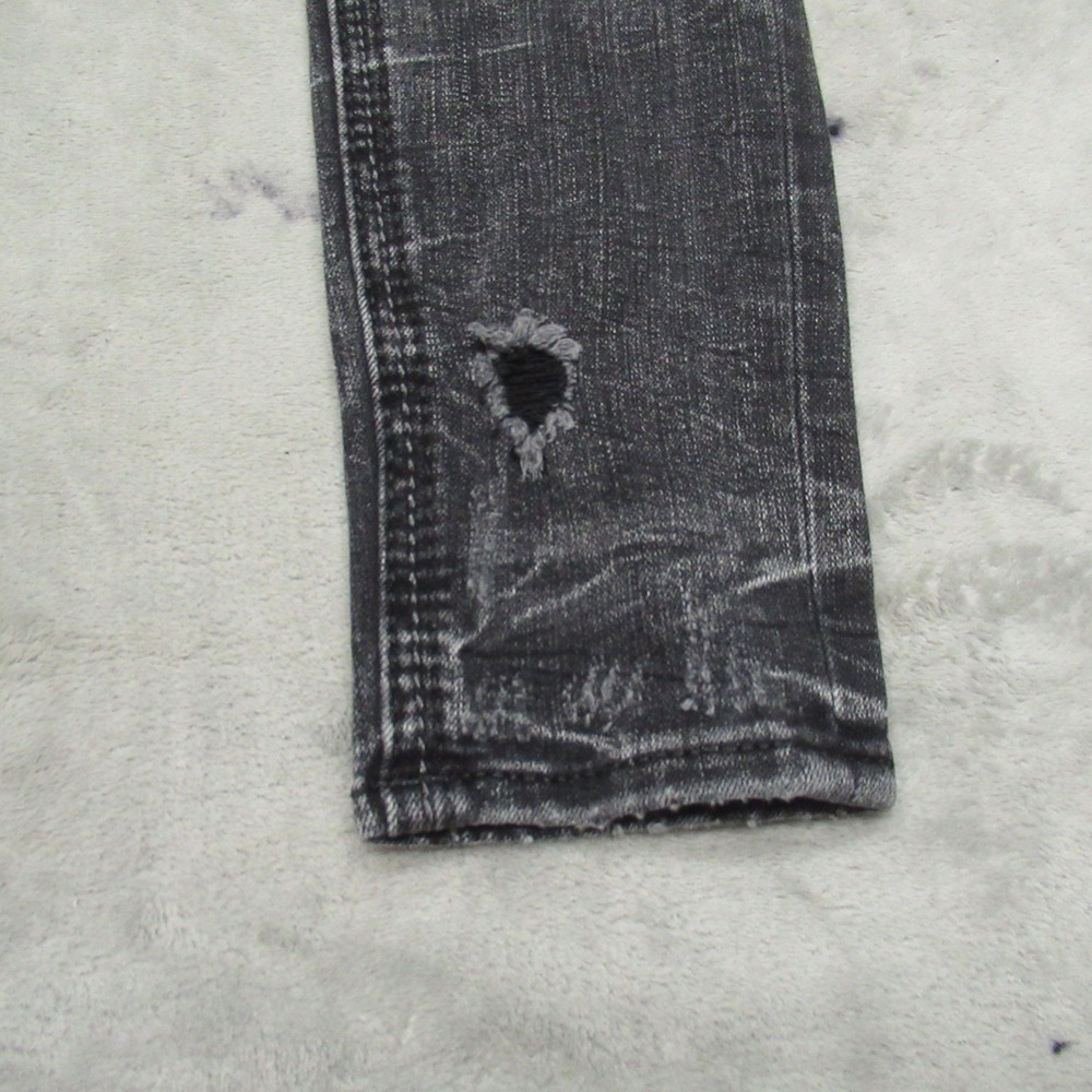 Rock Revival Jeans Womens 26x29 Black Celinda Distressed Skinny Whisker Fade - Picture 3 of 13